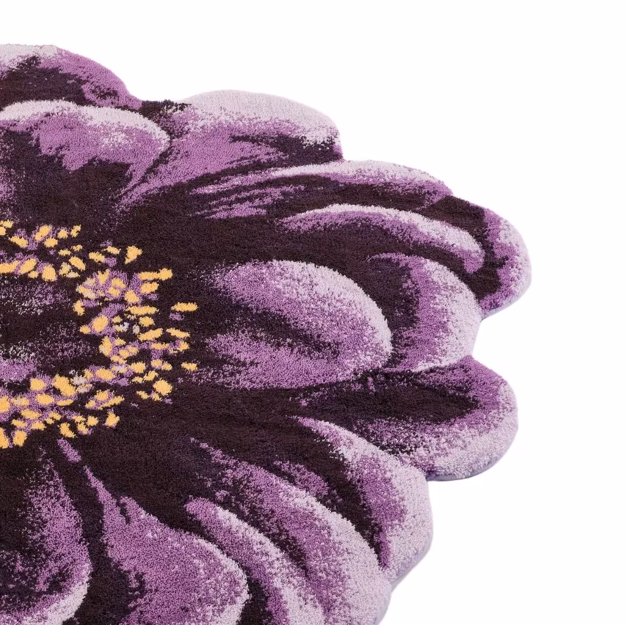 Badteppich Fiore große Blüte lila  Detail