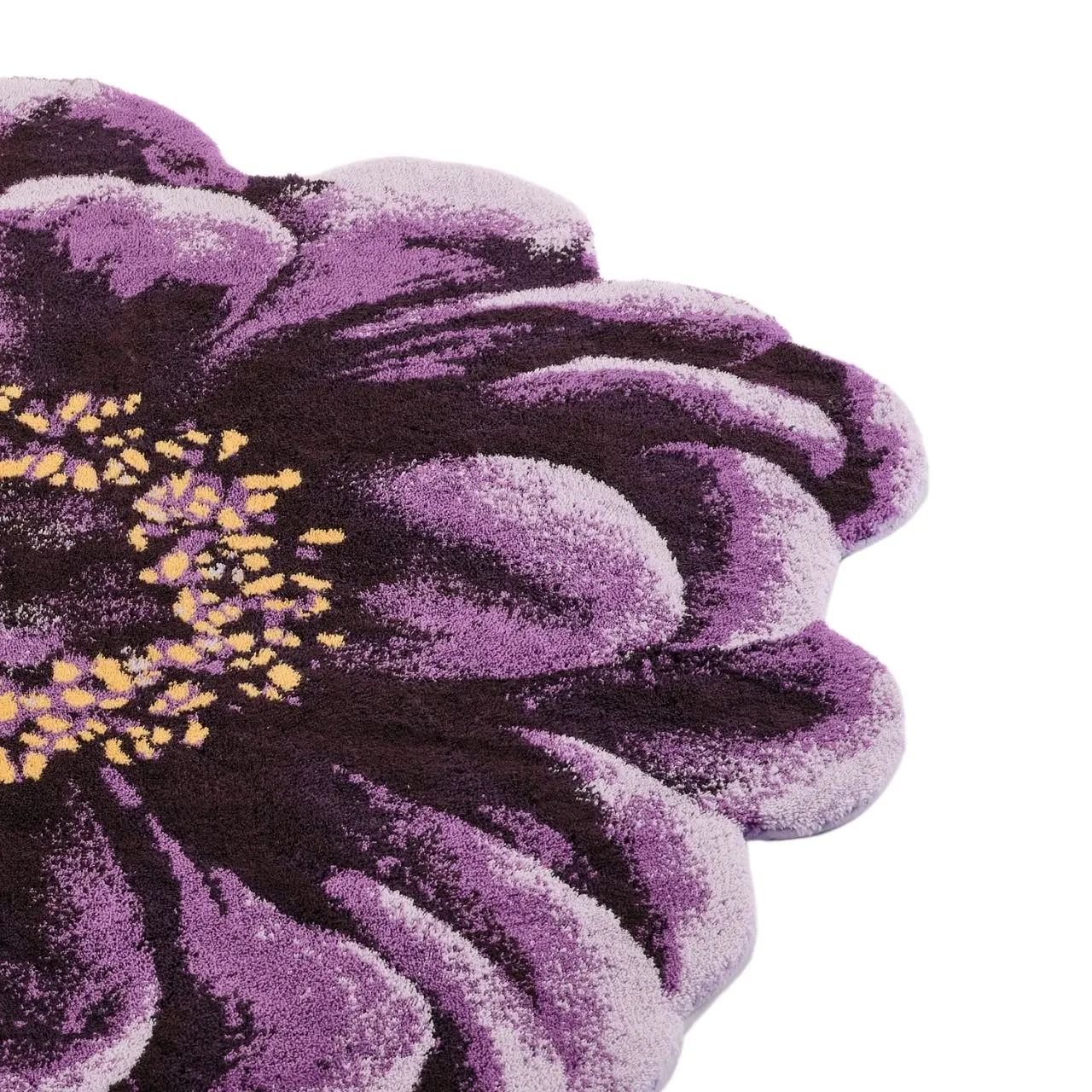 Badteppich Fiore große Blüte lila  Detail