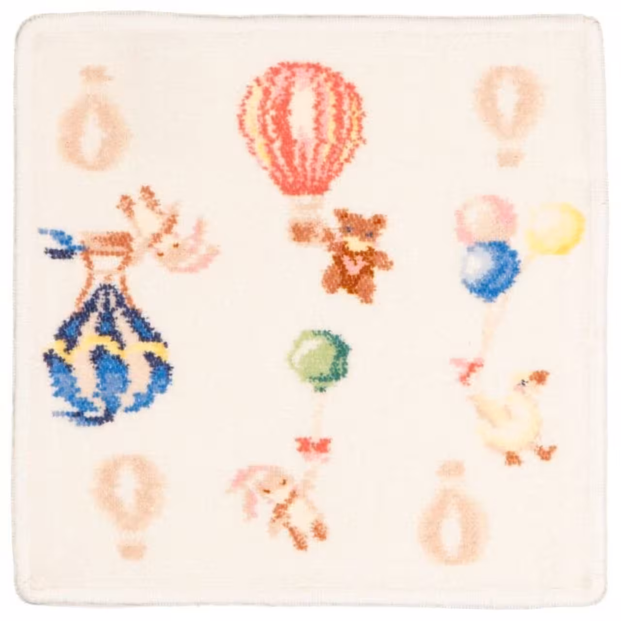 teppich, badematte, kinder, cartoon, ballon, 