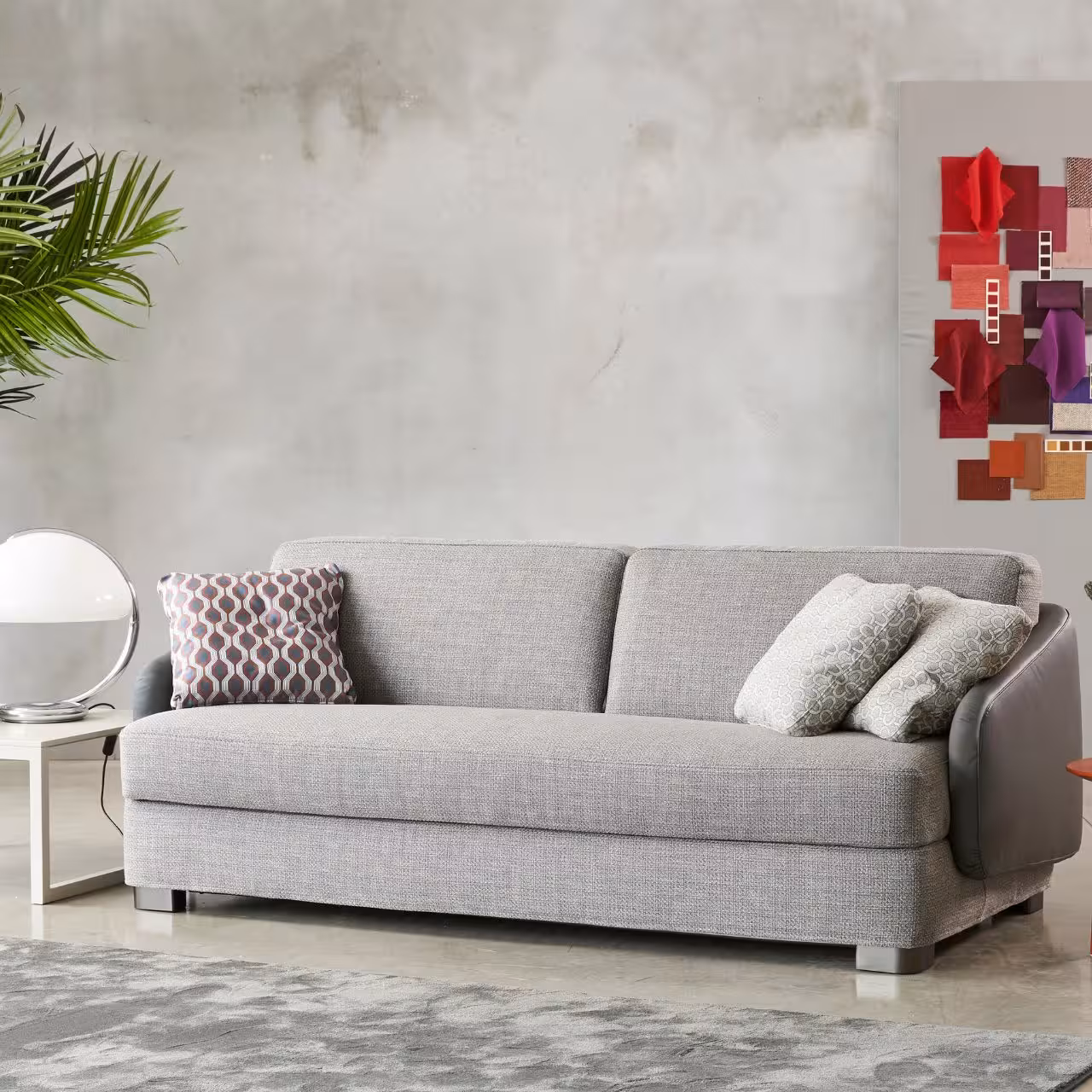 Schlafsofa Vivien graubeige in Wohnzimmer 