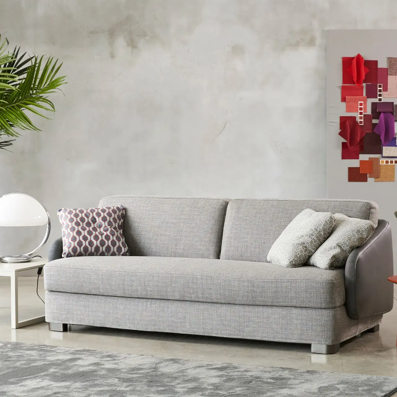 Schlafsofa Vivien graubeige in Wohnzimmer 