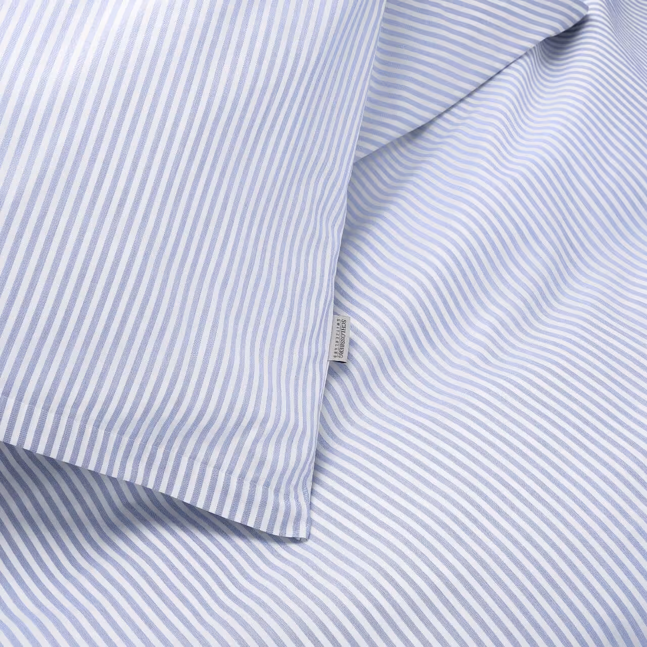 Bettwäsche Bari blau und weiß gestreift Detailbild