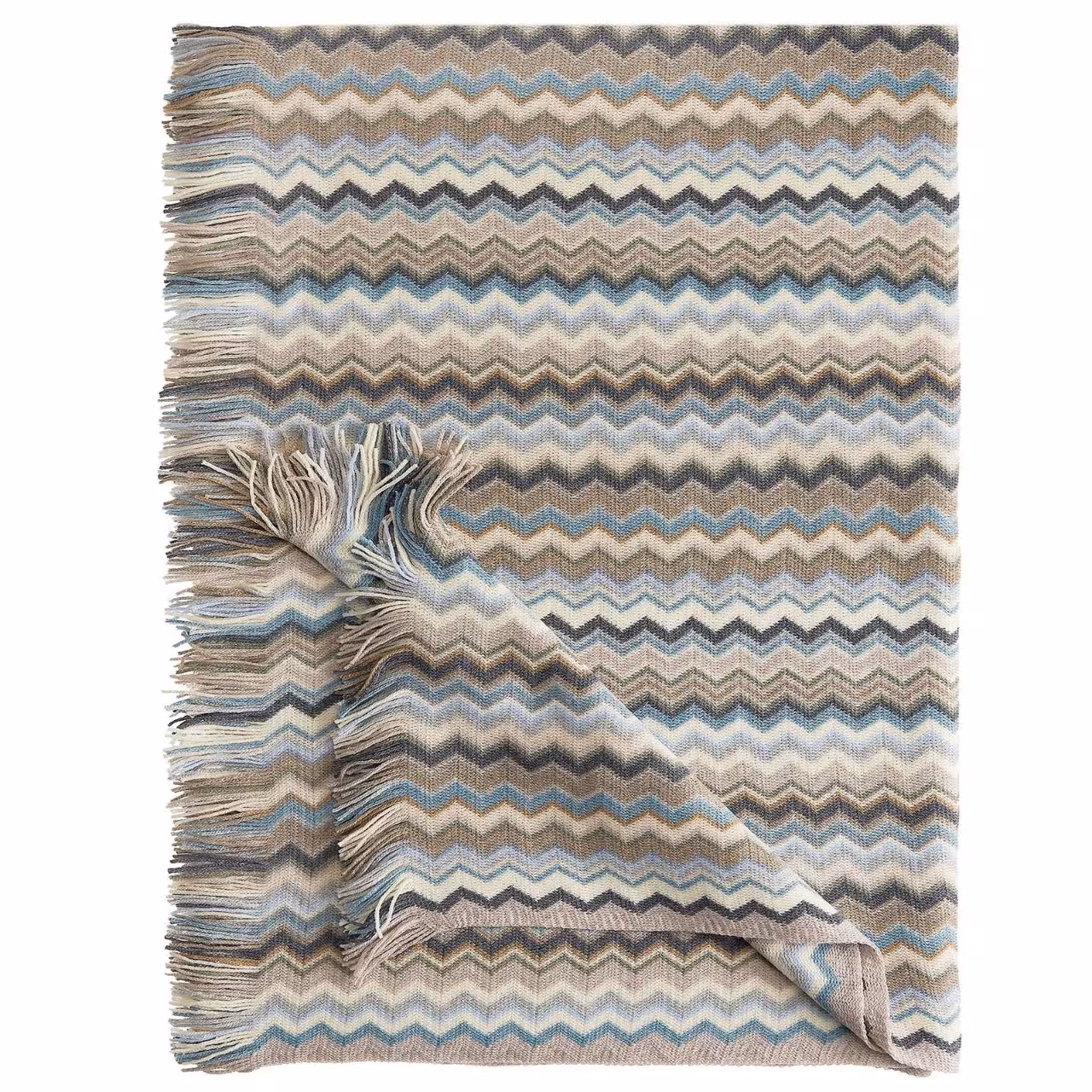 wavy pattern, zigzag, Deckenüberwurf, Fringe, Multicolor, 