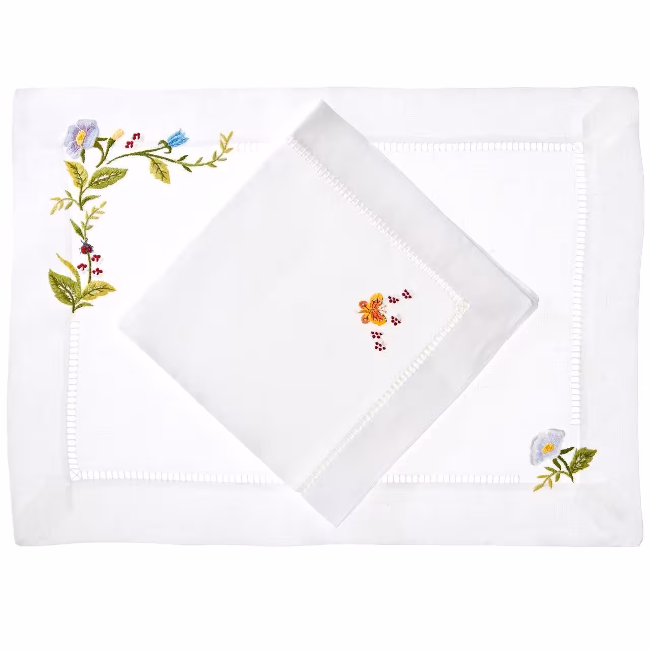Tücher, Taschentuch, Spitze, Blumenstickerei, Leinen, 