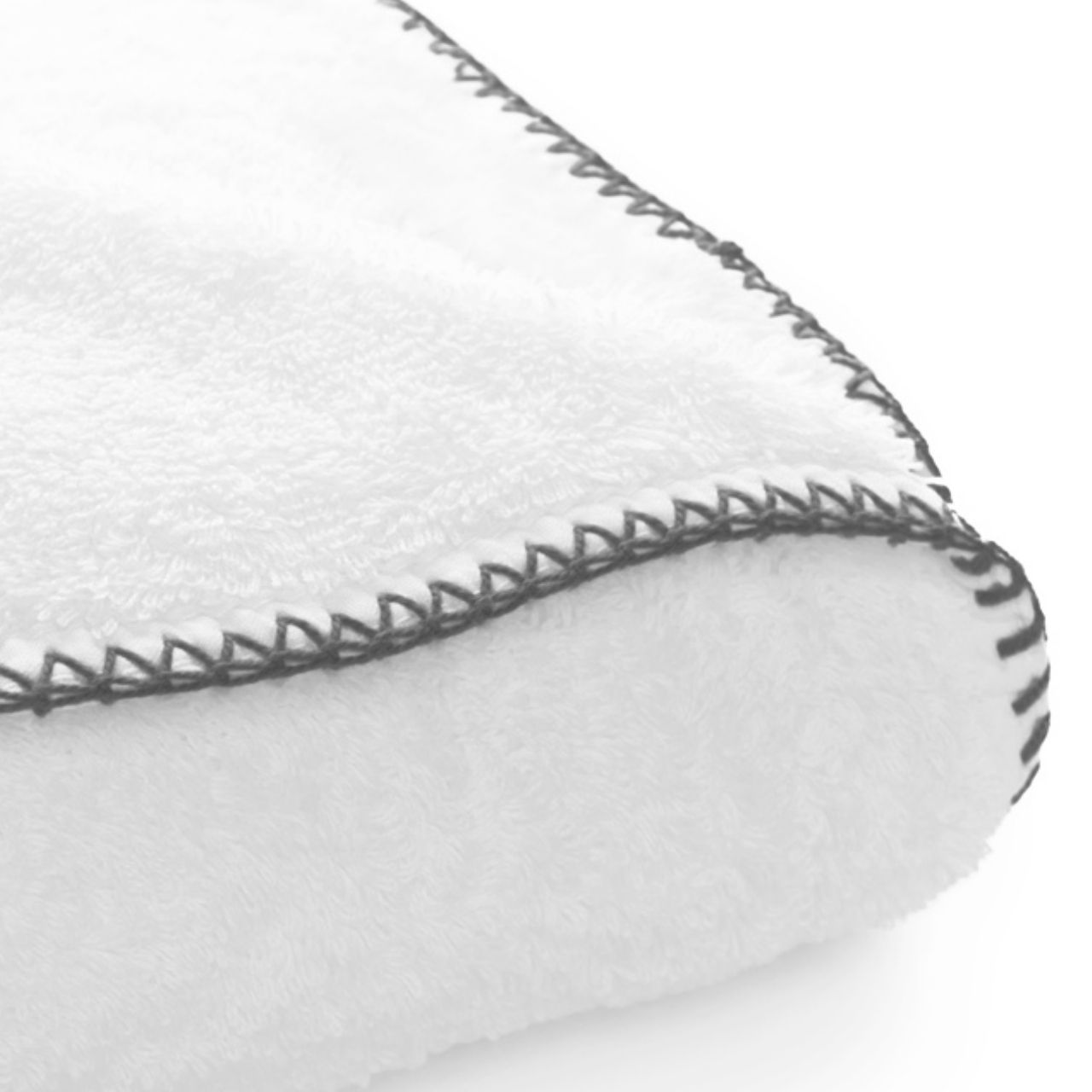 Schlupf-Slipper, Slipper, Flauschig, Stichnaht, Grau/Weiß, 