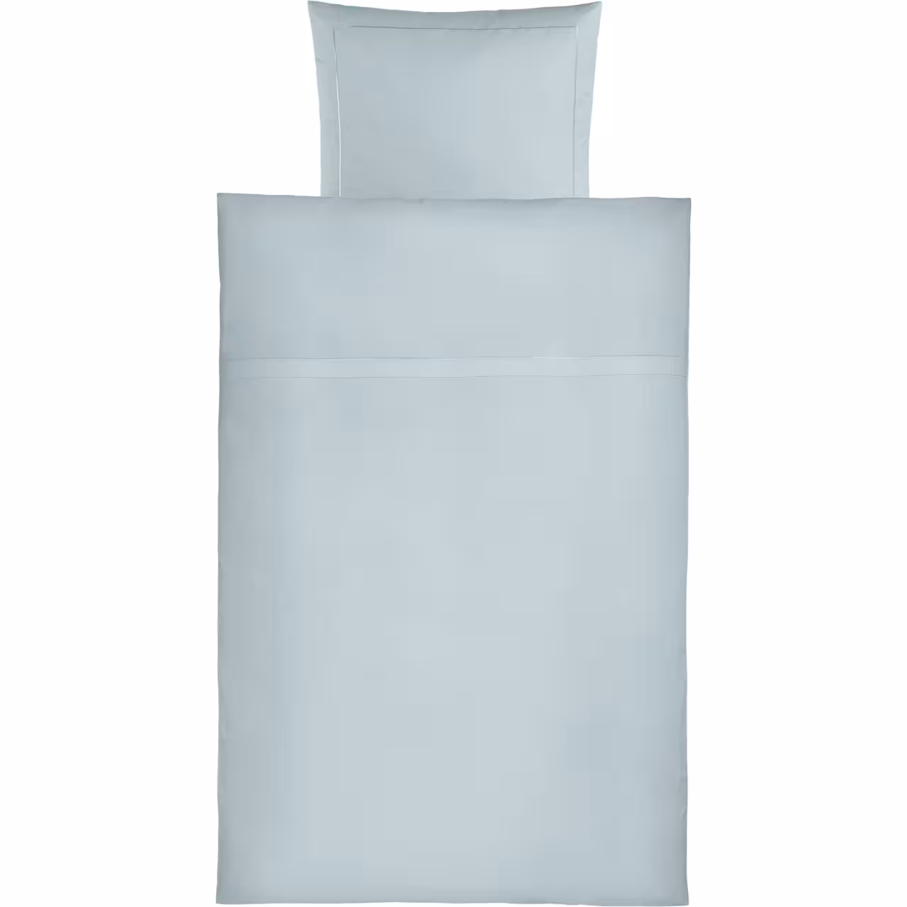 Bettwäsche Kordel Satin uni in lindgrün Draufsicht