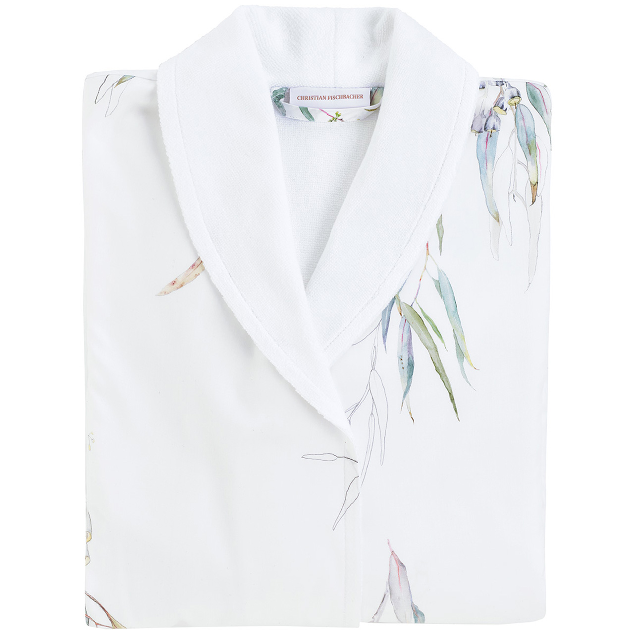 Bademantel, Kimono, Weiß, Blumenmuster, leicht, 