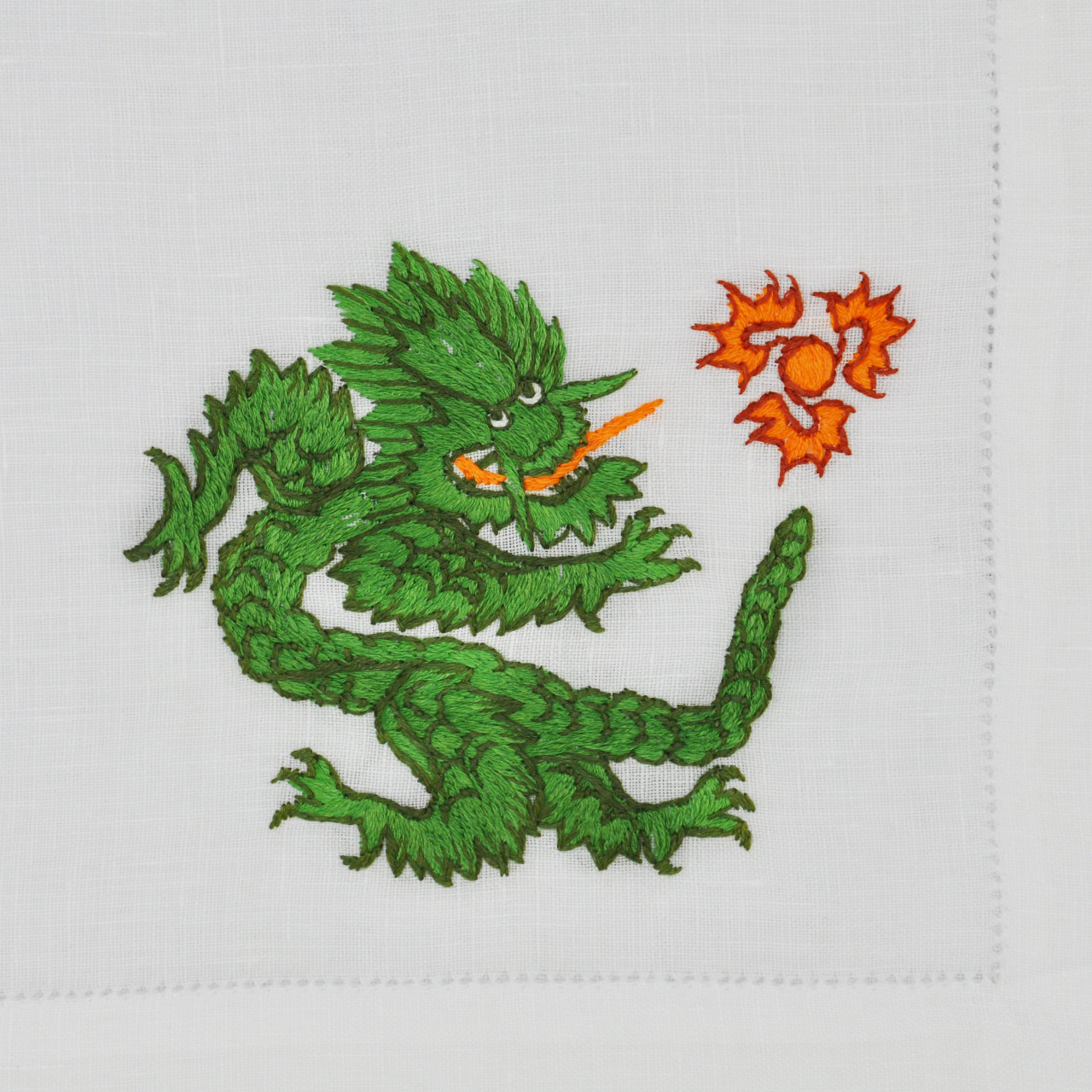 ERI TEXTILES - Leinenserviette "Drache"   