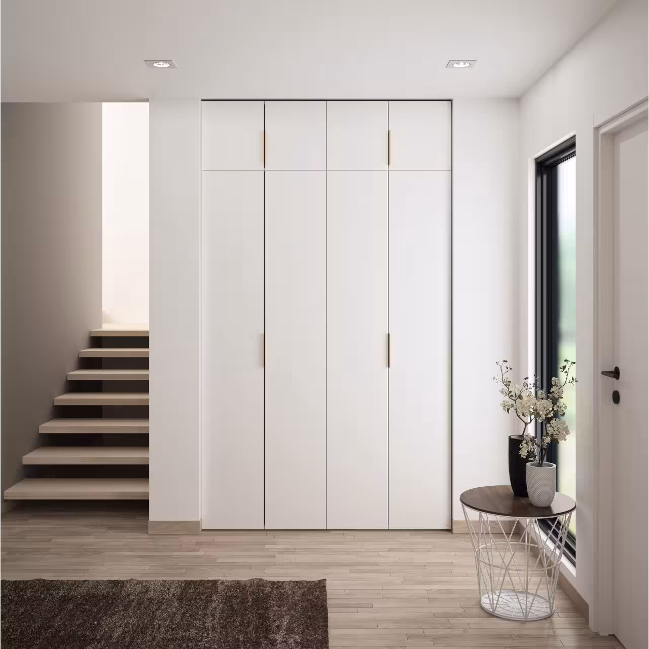 Einbauschrank Beta weiß in Flur Ambiente
