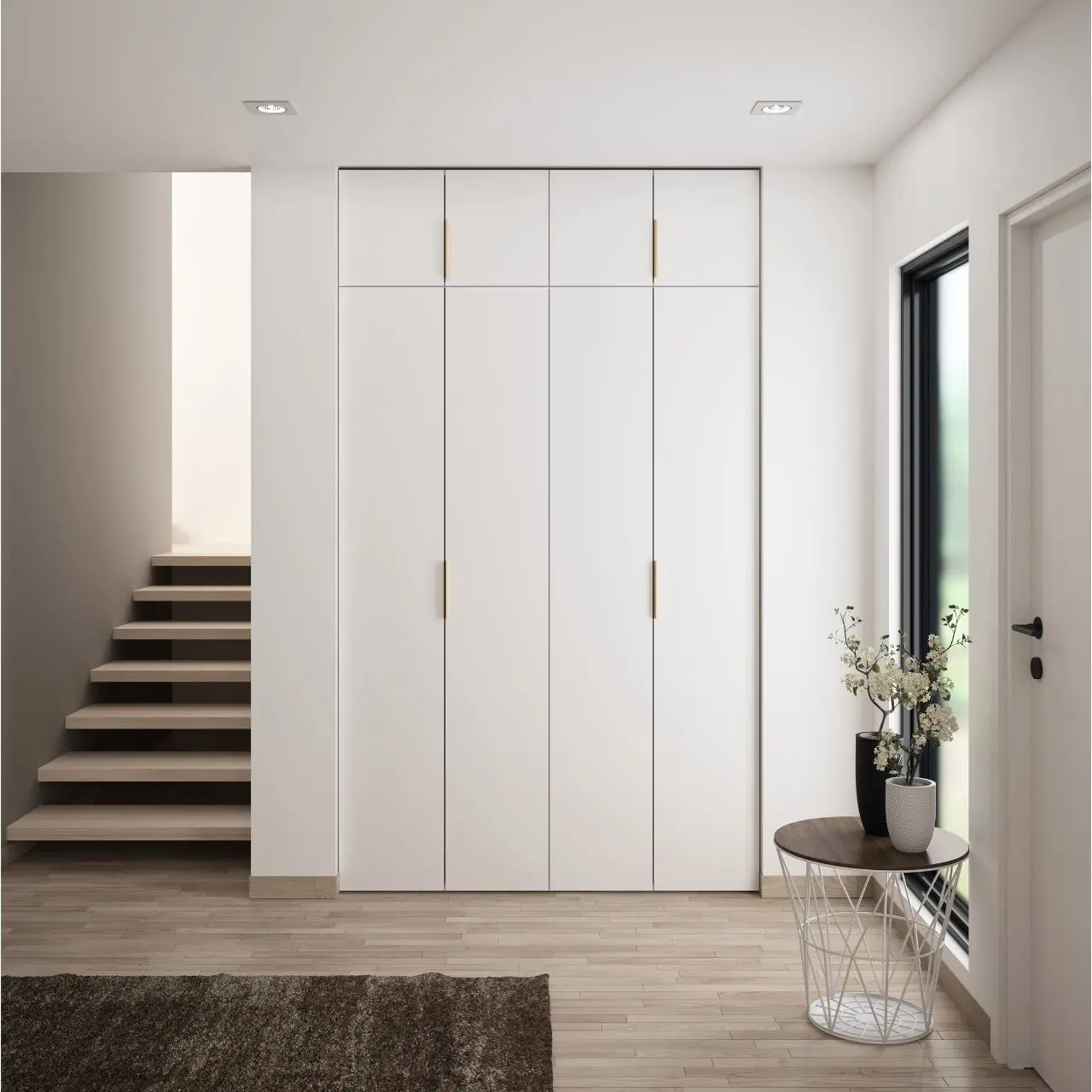 Einbauschrank Beta weiß in Flur Ambiente