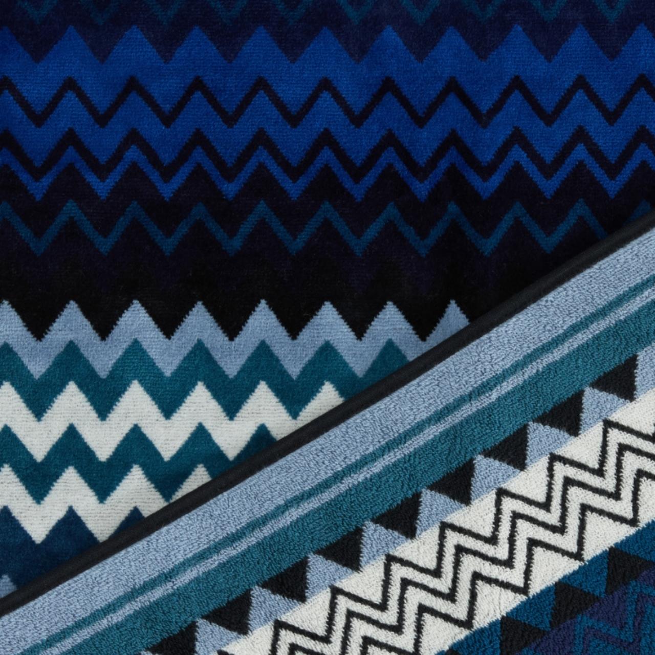 Geometrischer Zigzag, Stoffmuster, Blau, Teppich, Zickzack, 