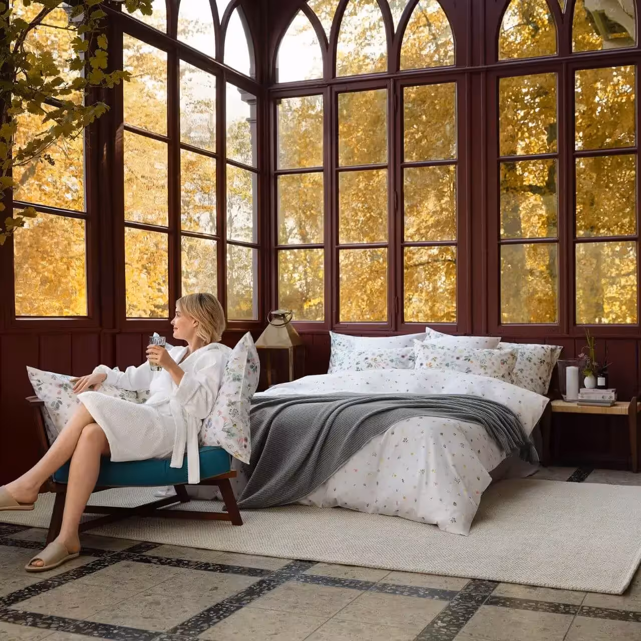 Schlossberg Bettwäsche Ylvie Lifestyle mit Model