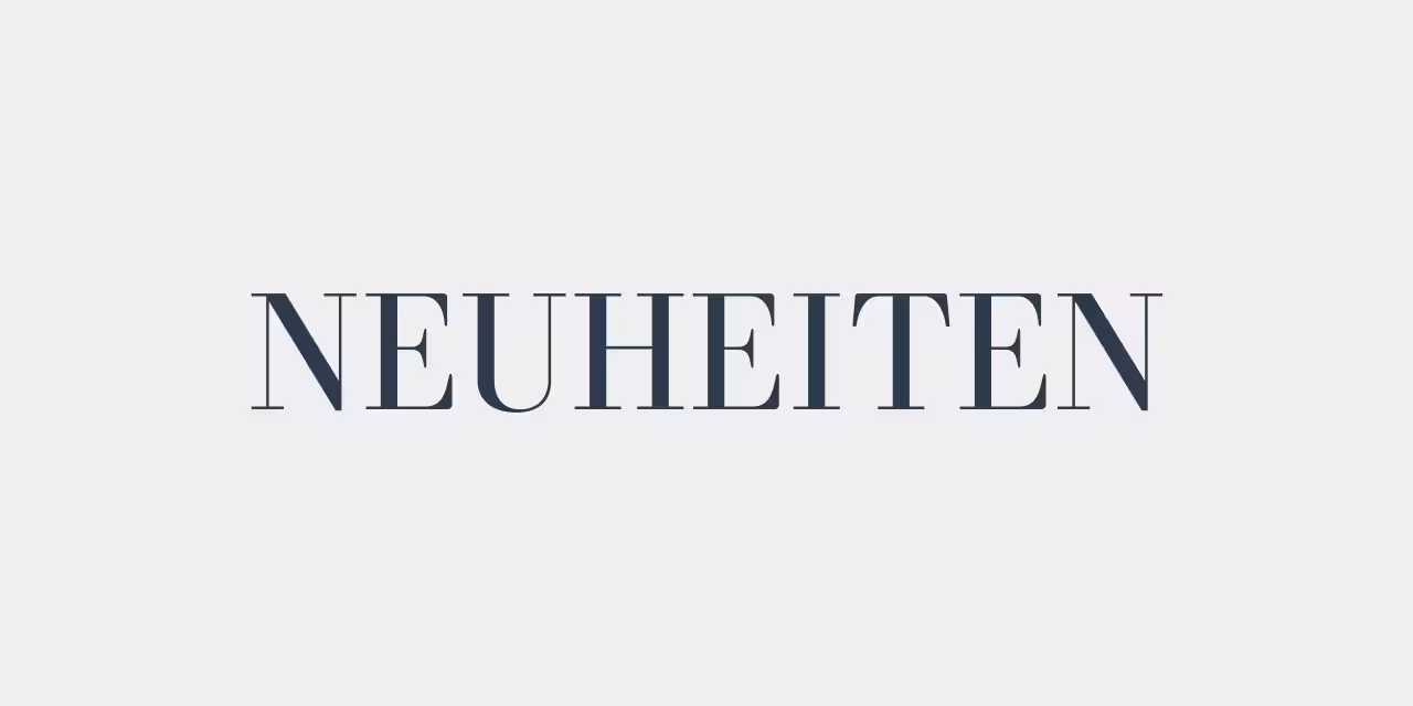 Grafik mit Text Neuheiten