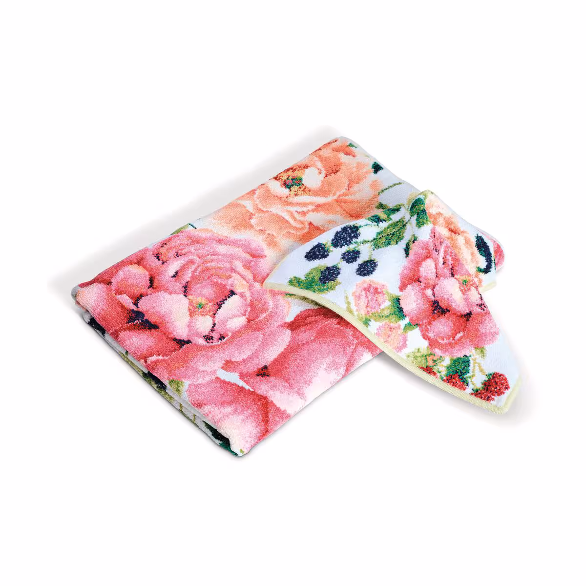 Floral, Schal, Frottee, Pink, Gemustert, 