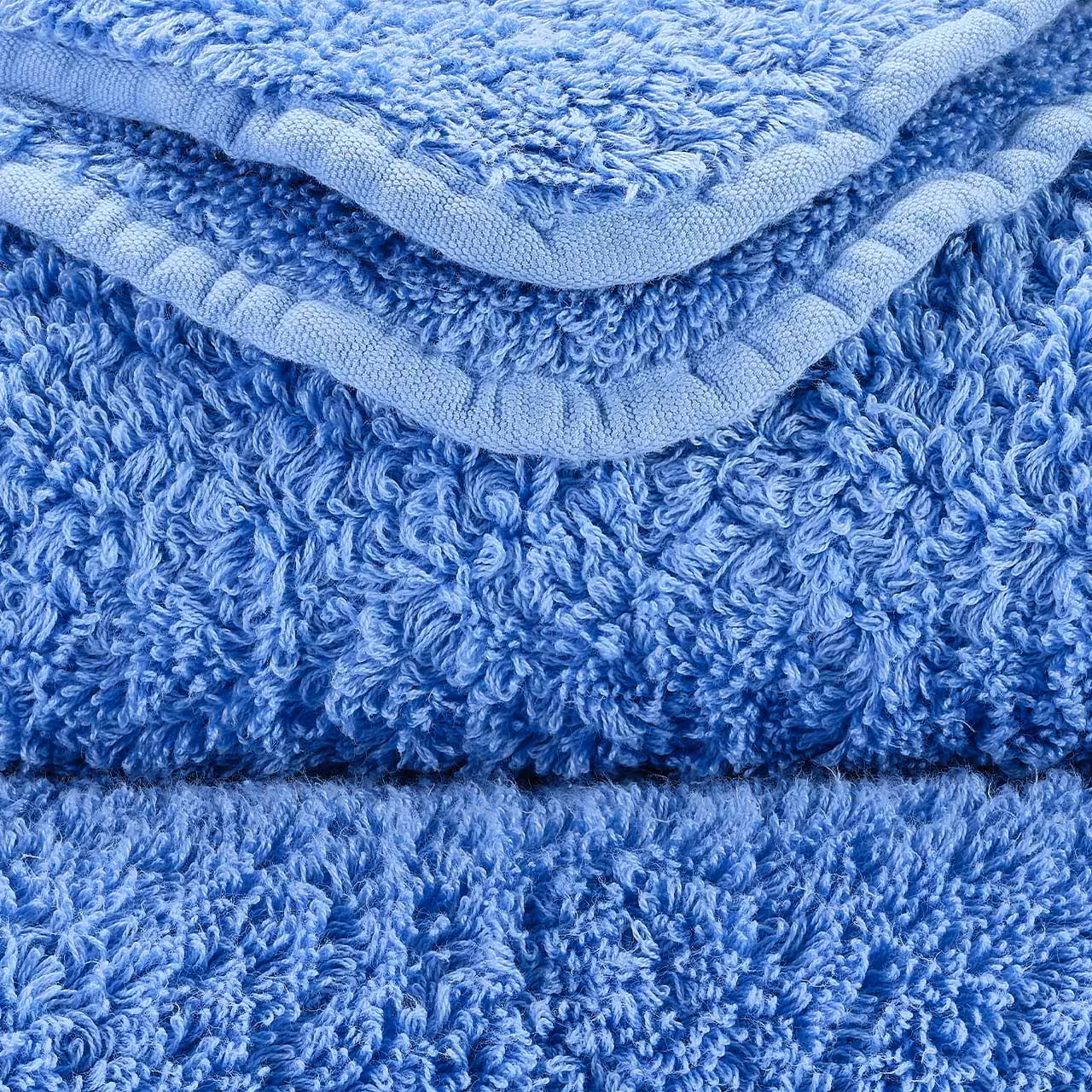Handtuch Super Pile himmelblau Kante Detail