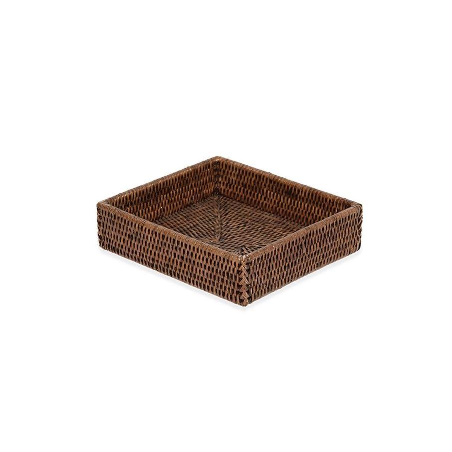 Tablett aus Geflecht braun
