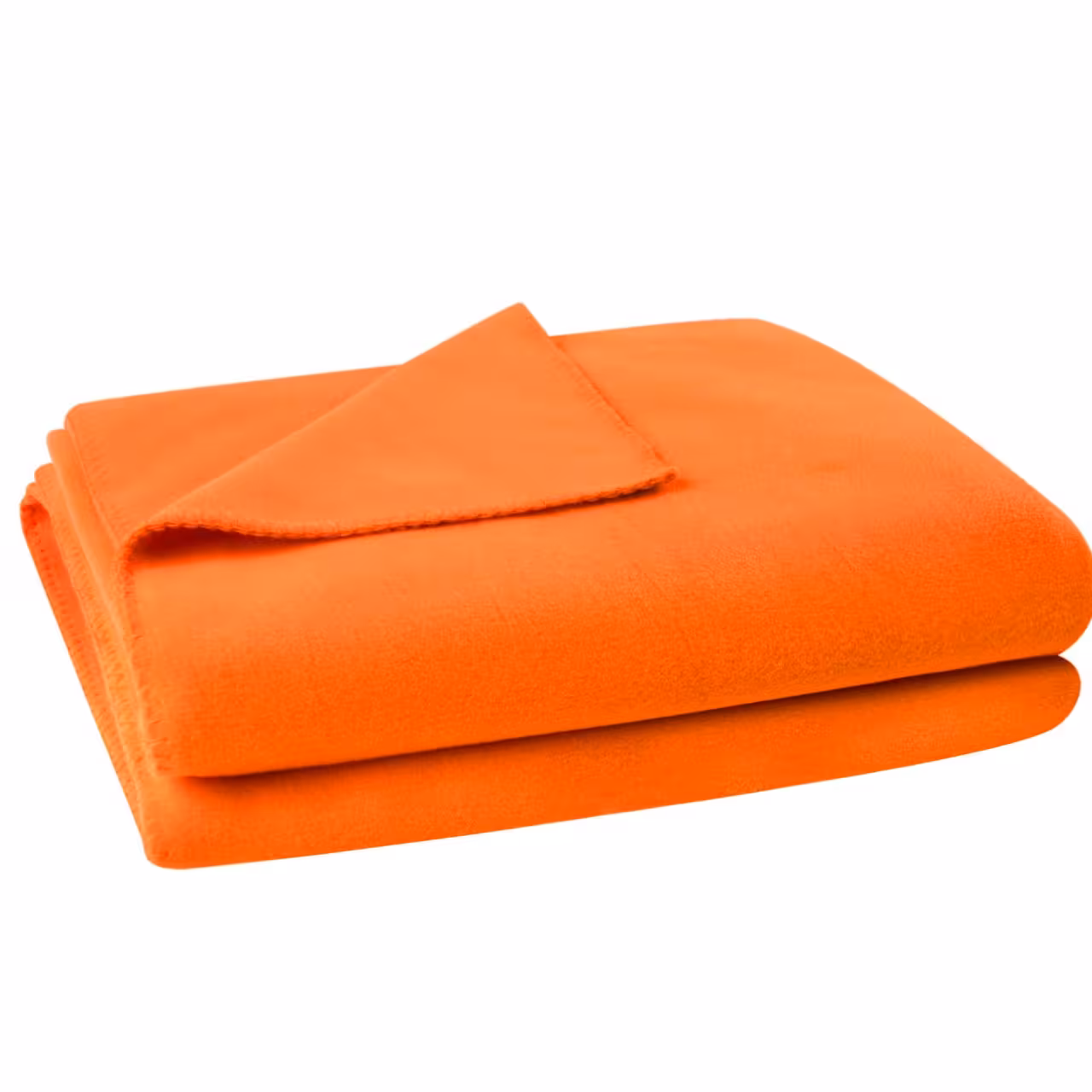 Fleecedecke orange gefaltet