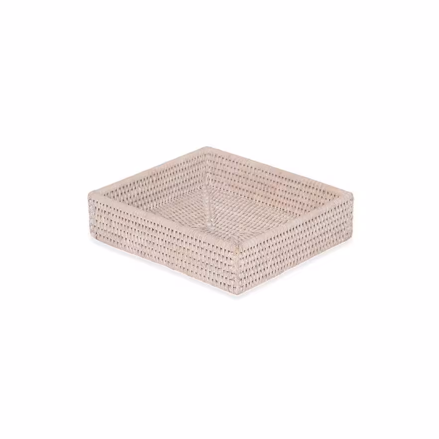 Tablett aus Geflecht beige