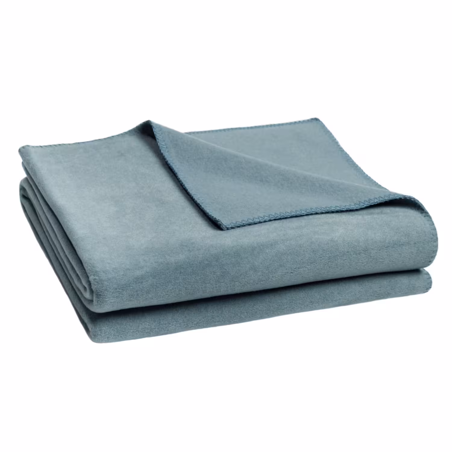 Fleecedecke denimblau gefaltet