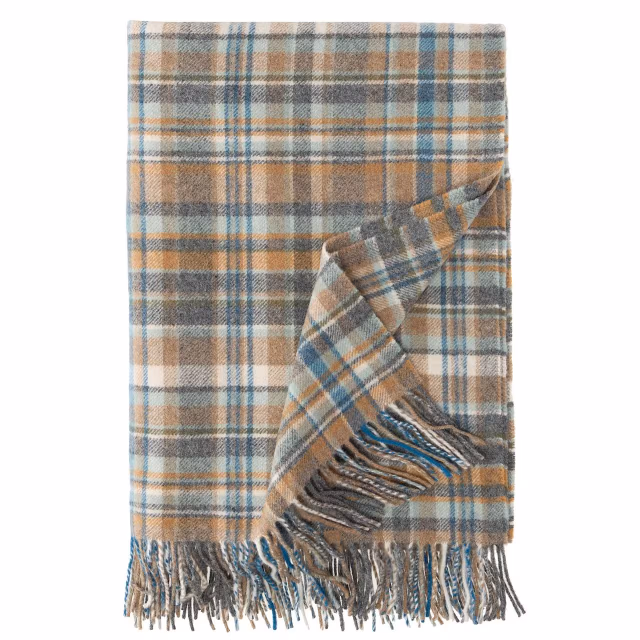 Decke, Plaid, Wolle, Muster, Fransen, 