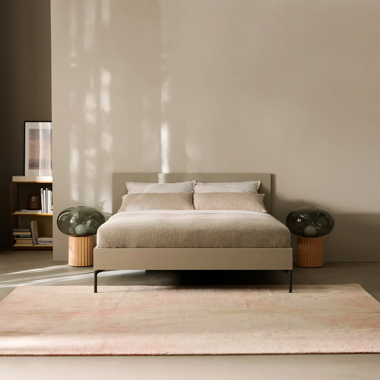 Bett Complete Anna beige in Schlafzimmer