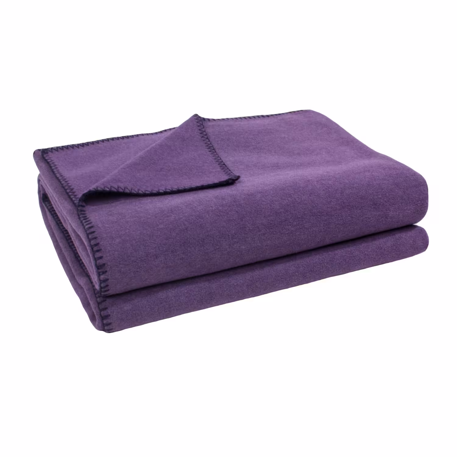 Fleecedecke aubergine gefaltet