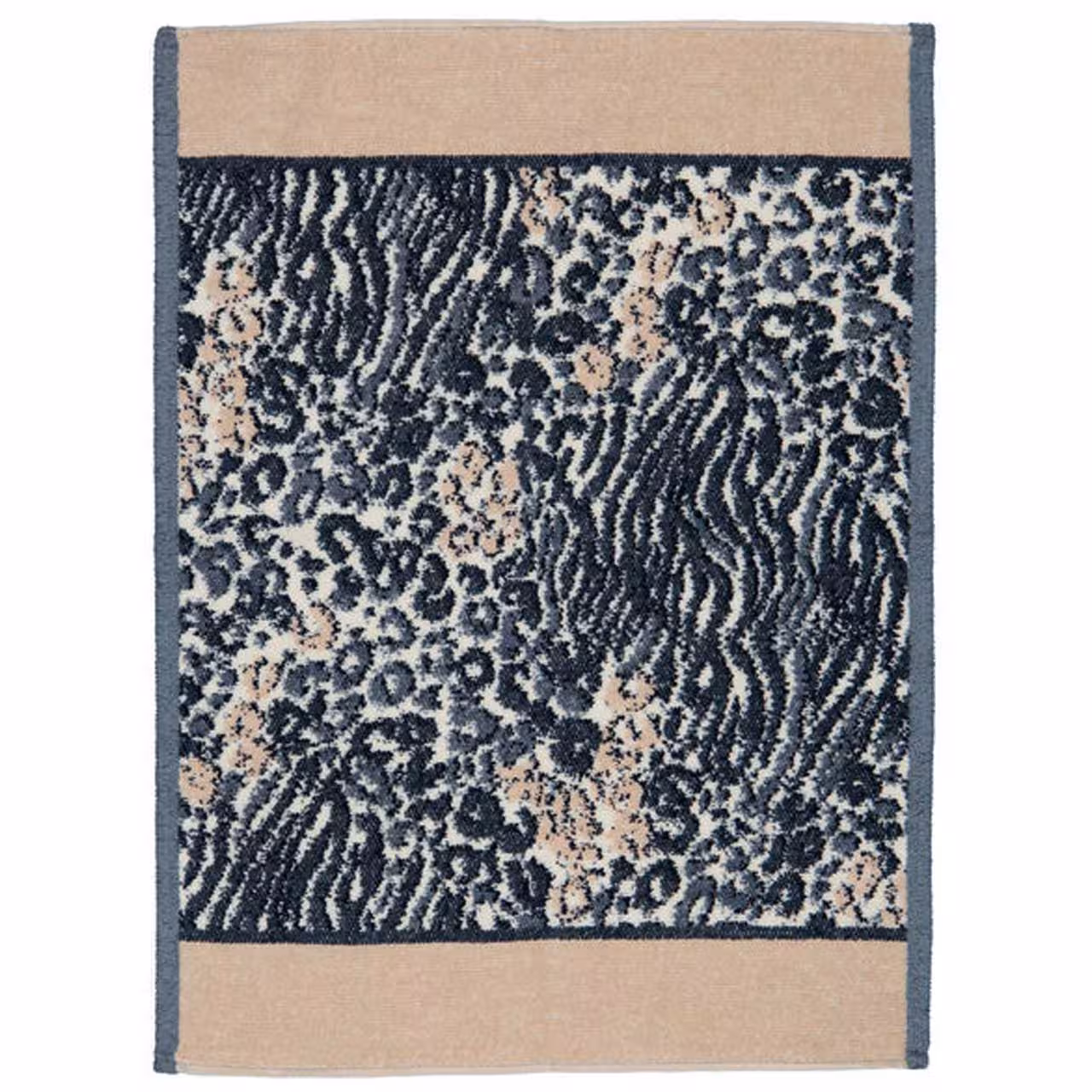 Chenilletuch Animal Blend beige mit Leomuster