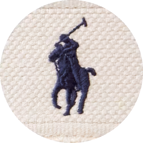 Farbmuster Frottier Stickerei Polo Player beige