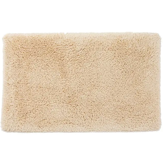 Badteppich Shag beige auf weiß