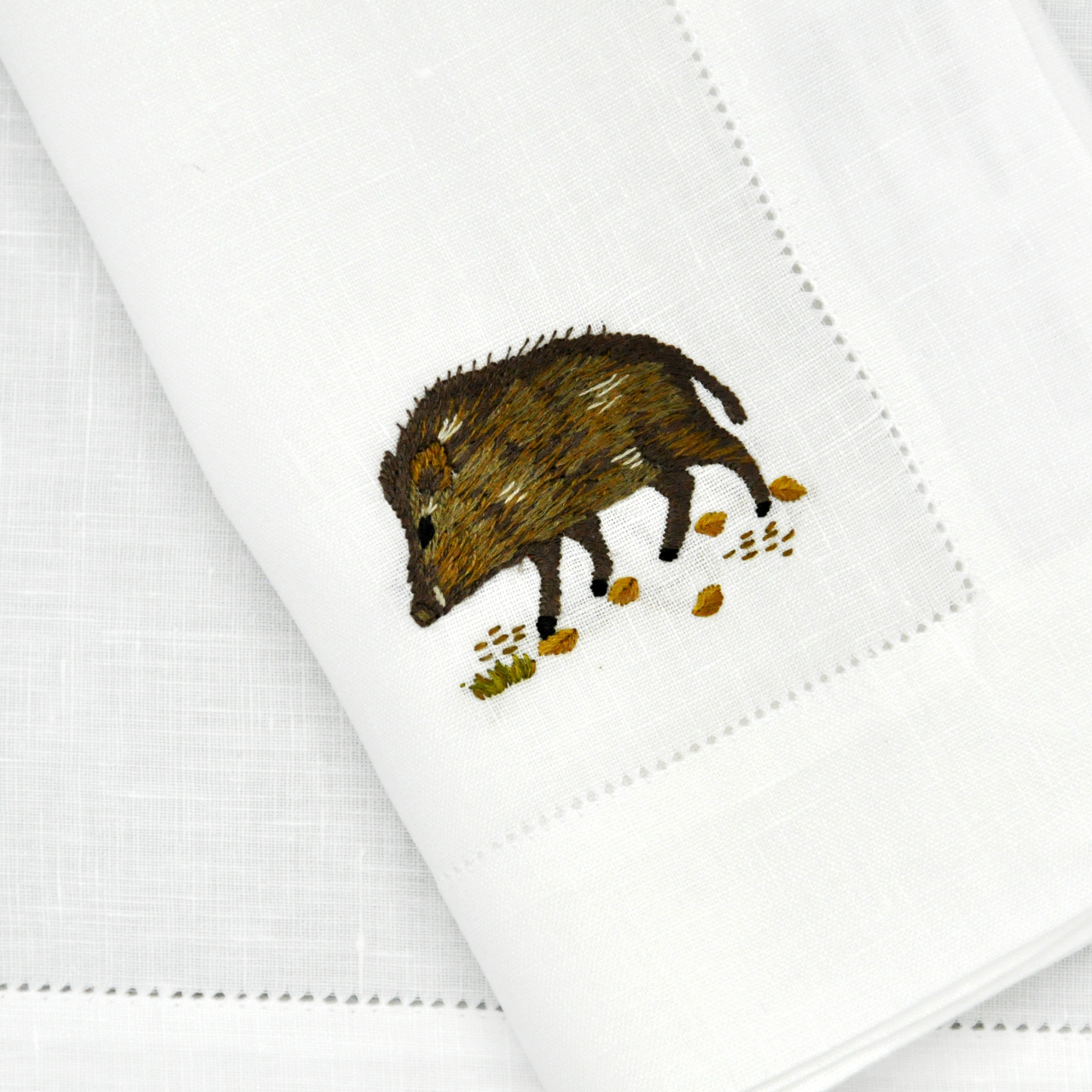 ERI TEXTILES - Leinenserviette "Wildschwein"  