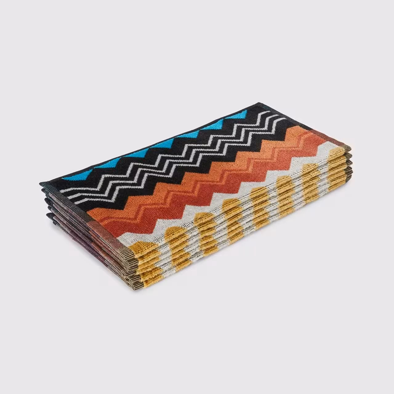 Schal, Gezielter Schal, Geometrisches Muster, Multicolor, Zickzack, 