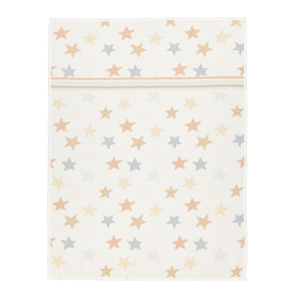 Handtuch Stars+Stripes weiß mit braunen und silbernen Sternen