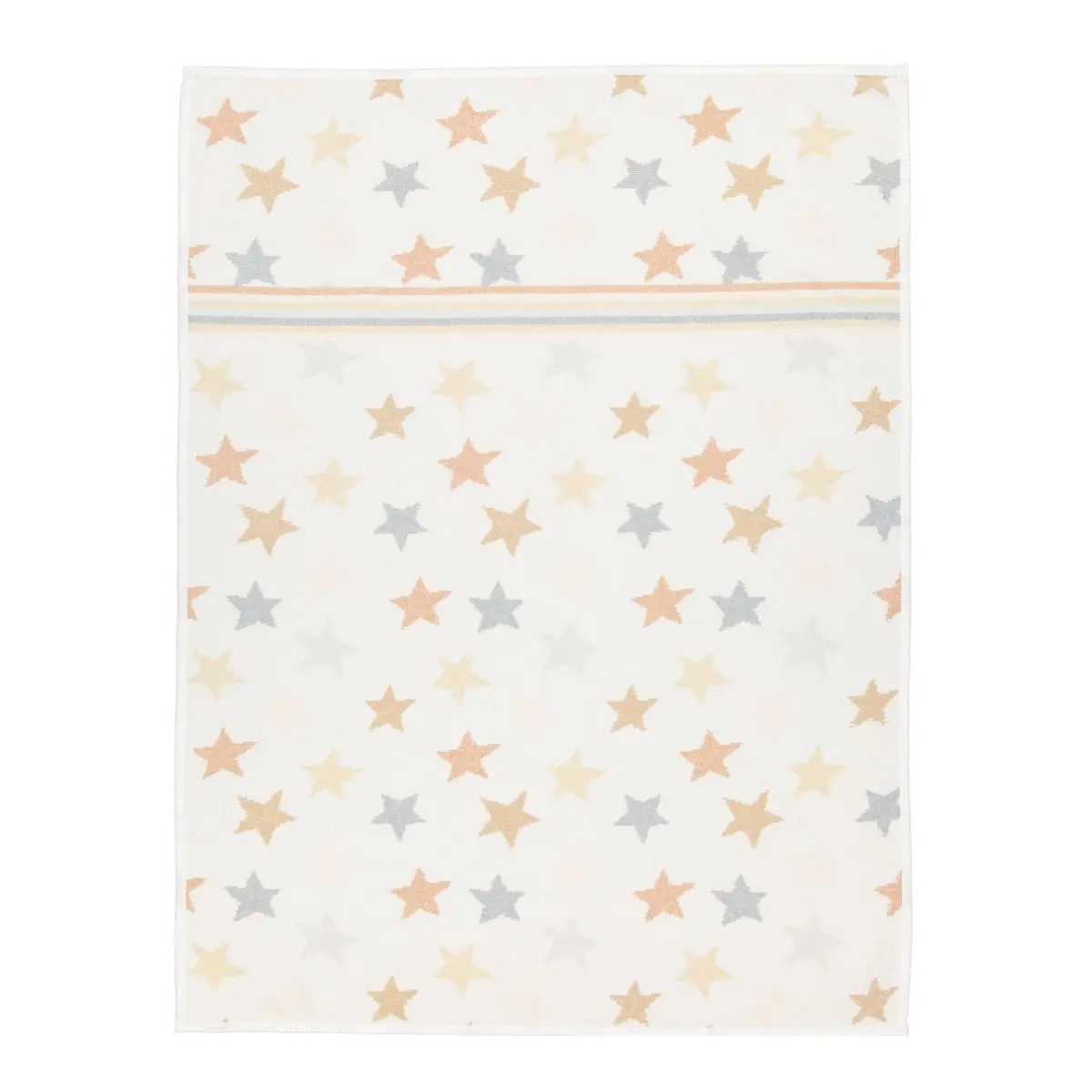 Handtuch Stars+Stripes weiß mit braunen und silbernen Sternen