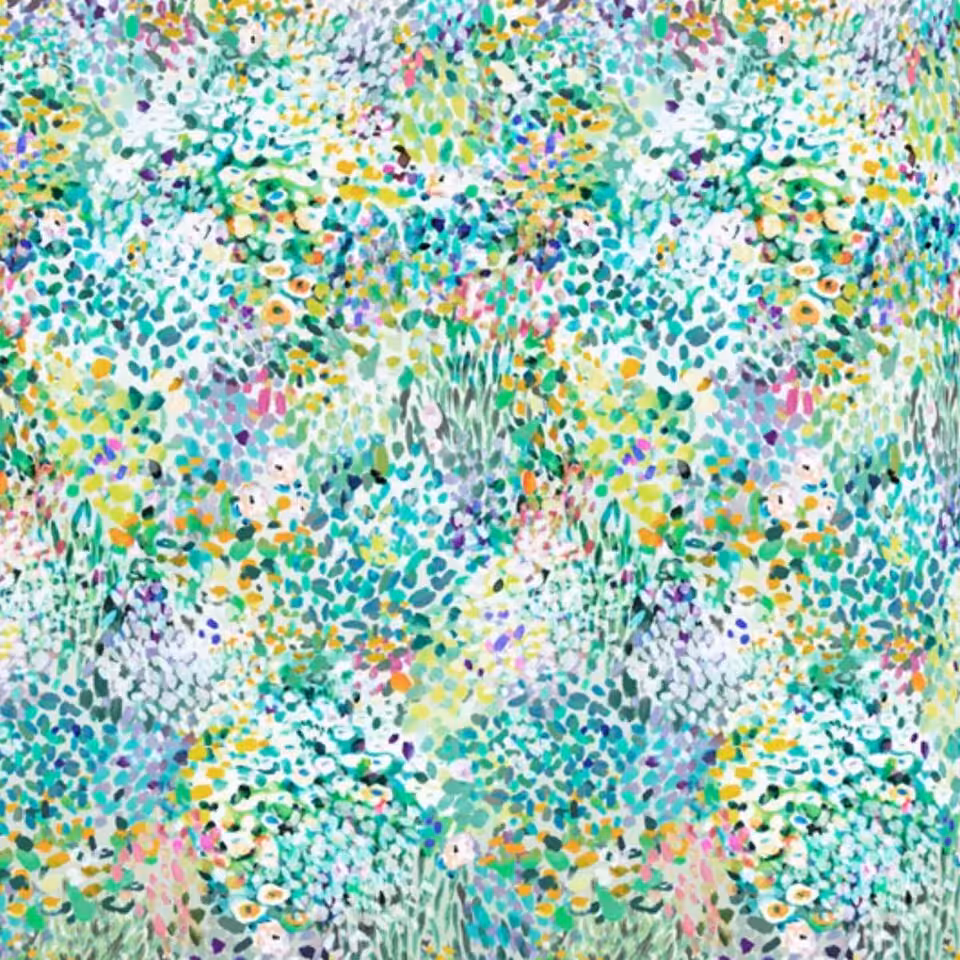 Kopfkissen Greenery weiß und bunt Draufsicht