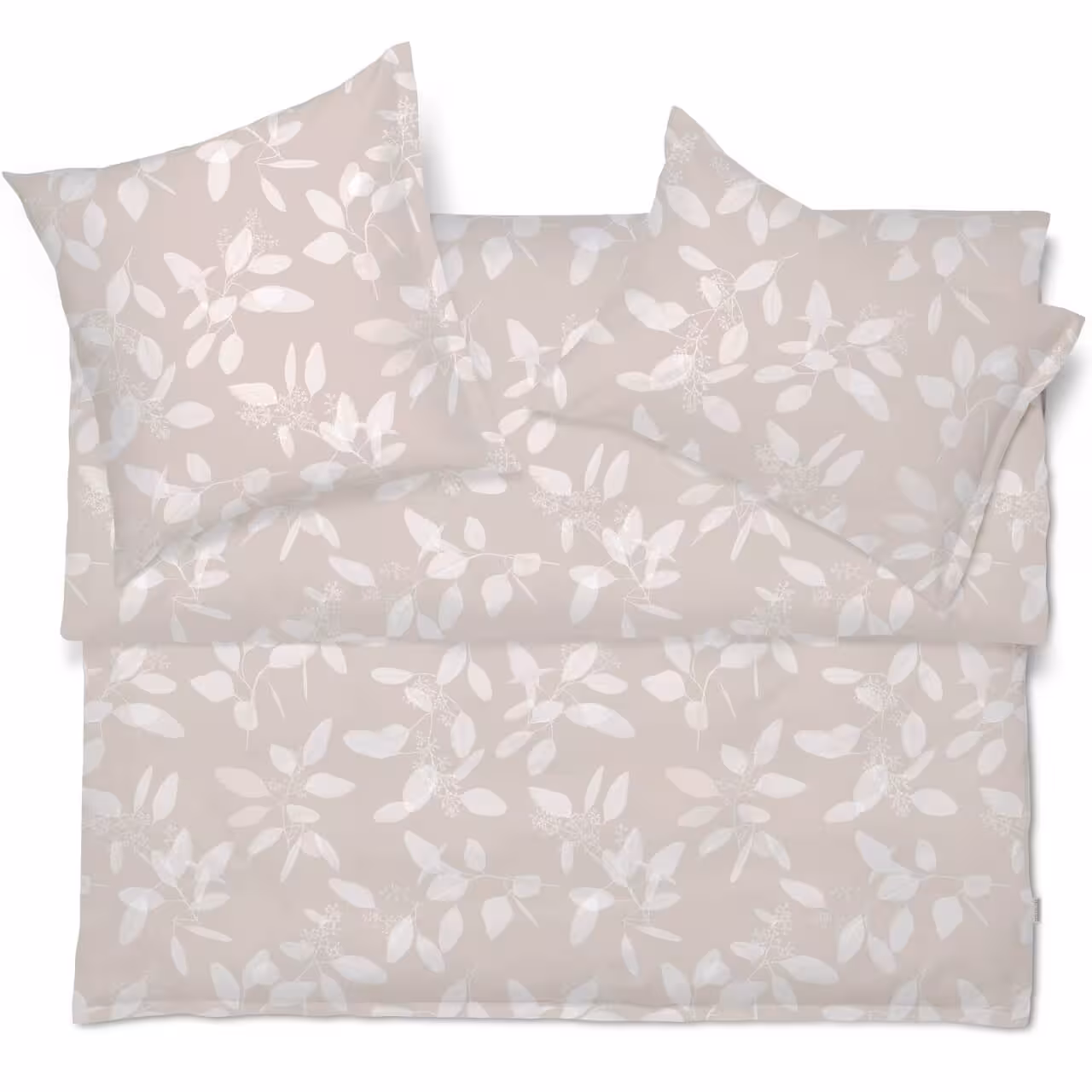 Garnitur Omeo beige mit Blattmuster Draufsicht