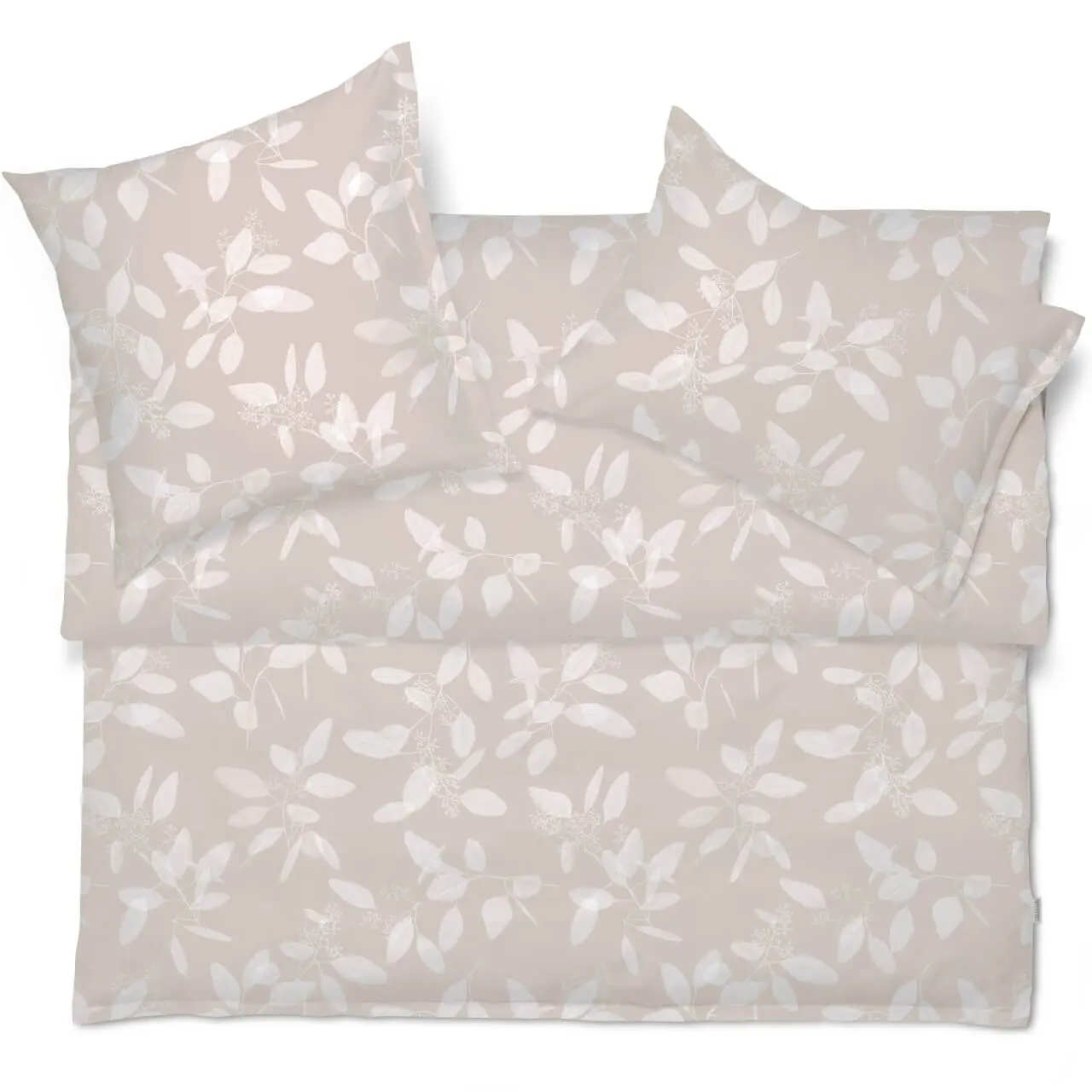 Garnitur Omeo beige mit Blattmuster Draufsicht