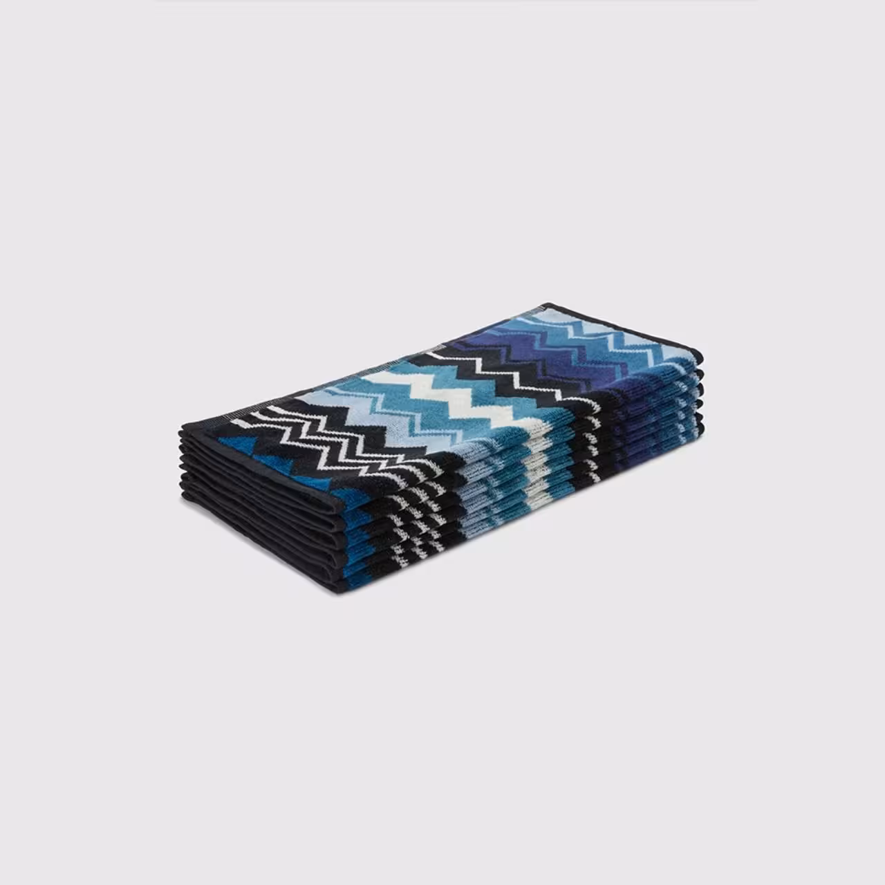 Schwarzblauer Schal, Chevron Muster, Strickschal, Zickzack Muster, Mehrfarbig, 