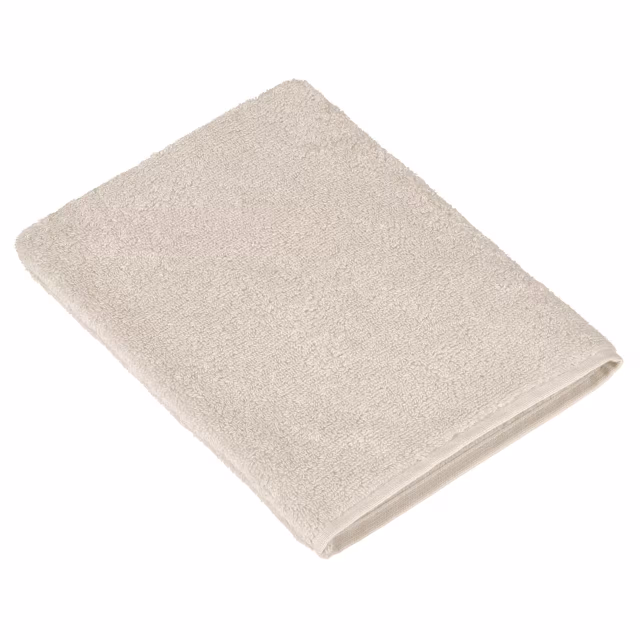 Handtuch, Frottee, Beige, Unifarben, Baumwolle, 