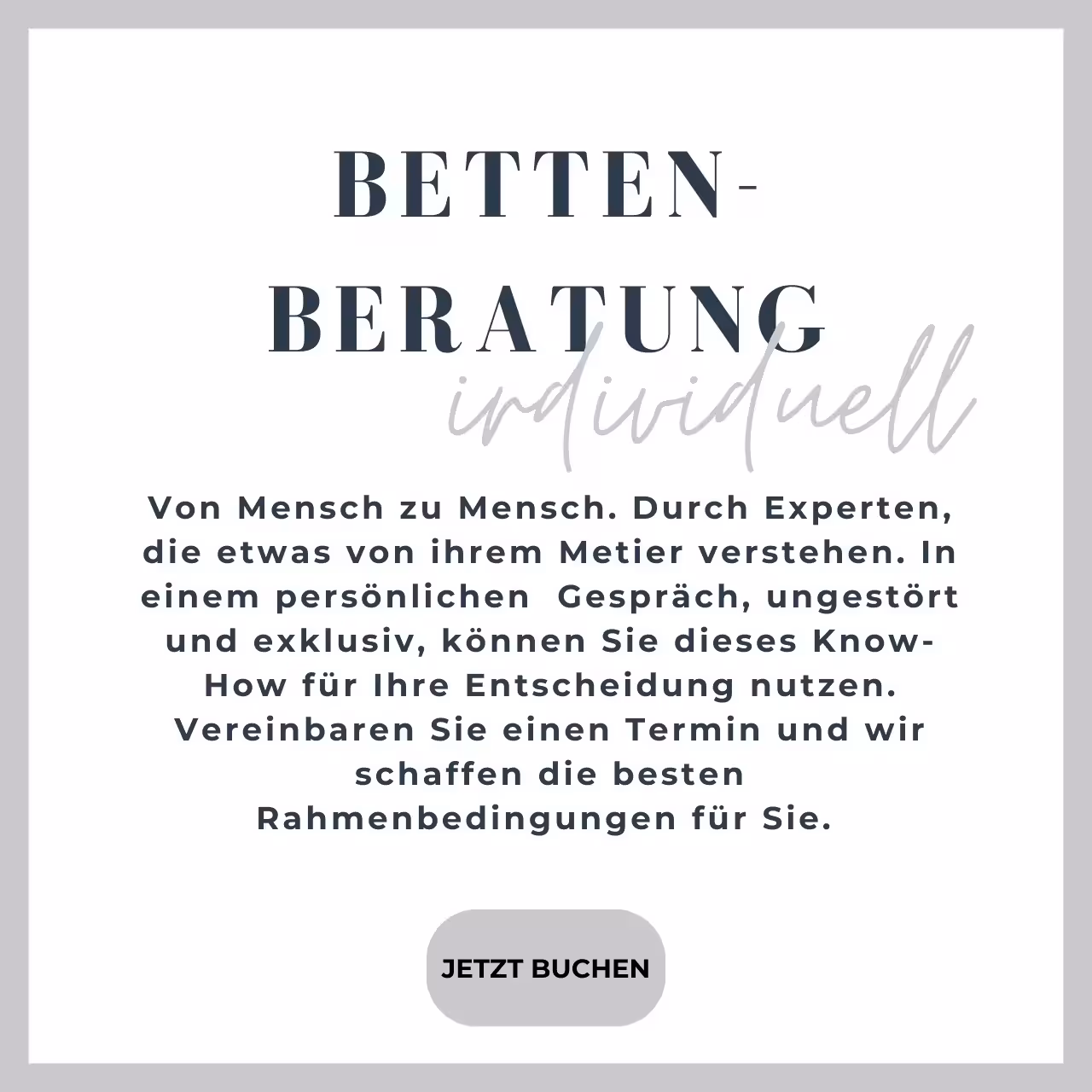 Bettenberatung Terminvereinbarung