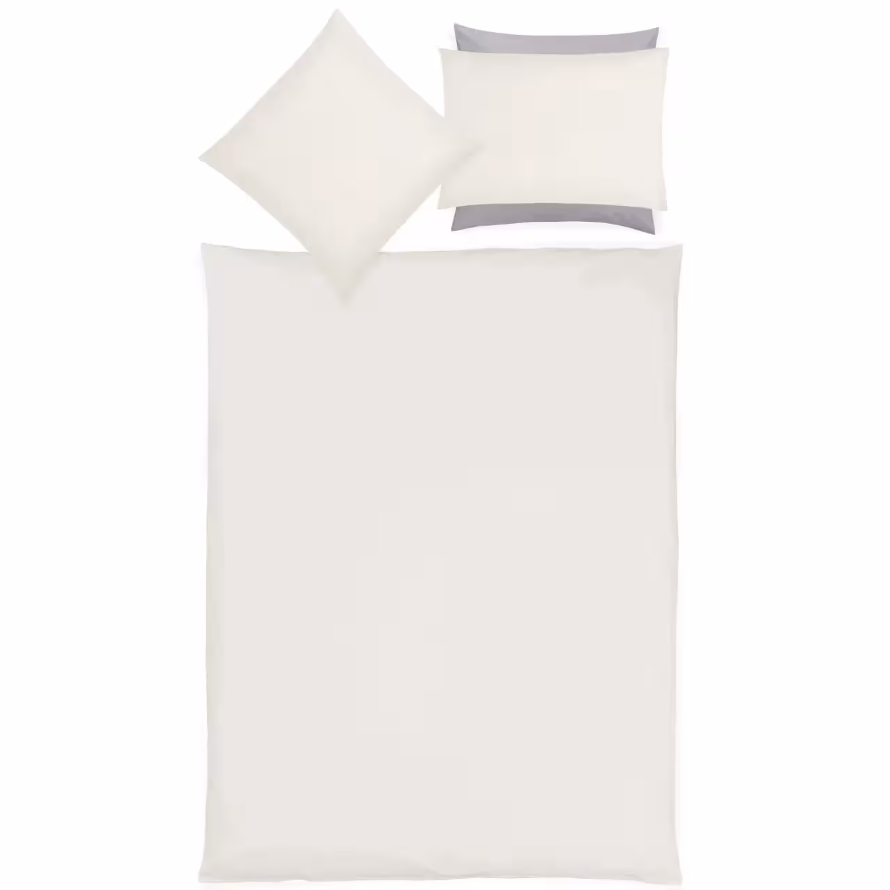 Bettwäschegarnitur Flanell beige Draufsicht