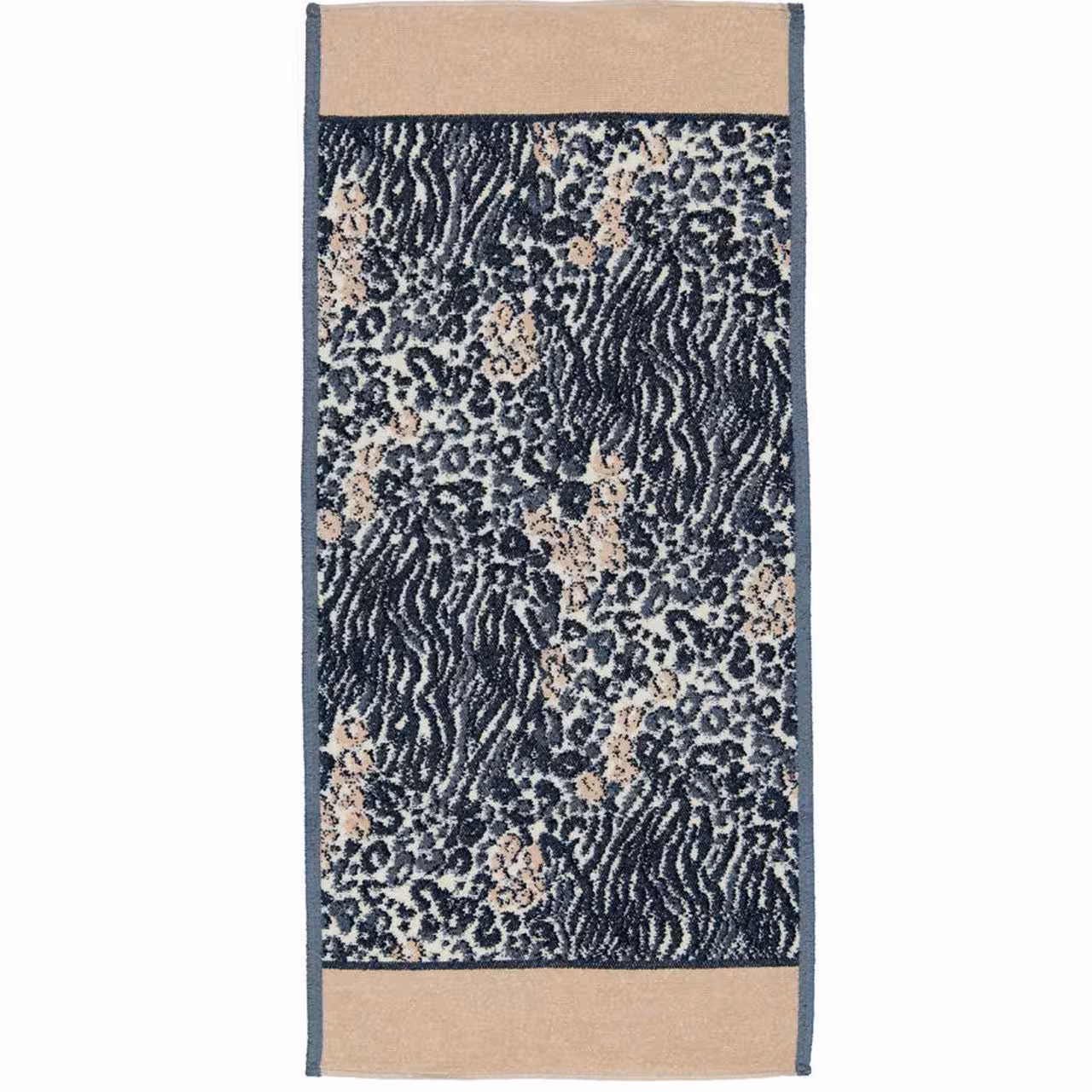 Chenilletuch Animal Blend beige mit Leomuster