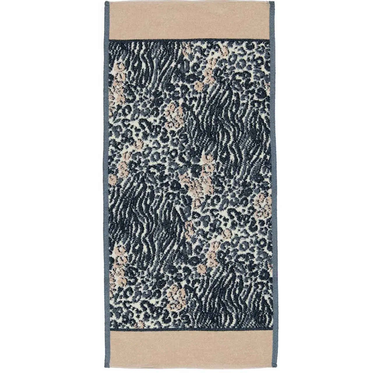 Chenilletuch Animal Blend beige mit Leomuster