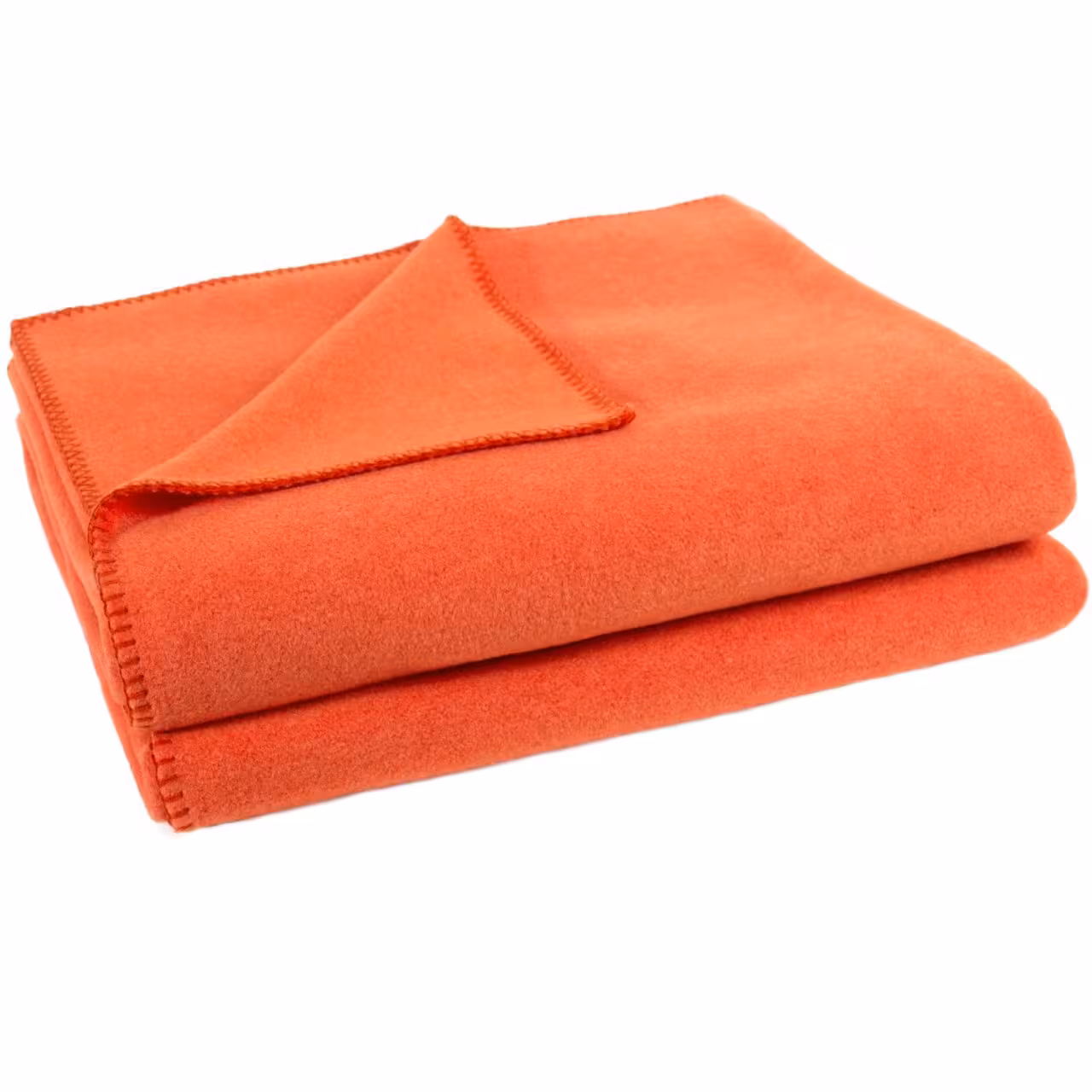 Fleecedecke orange gefaltet