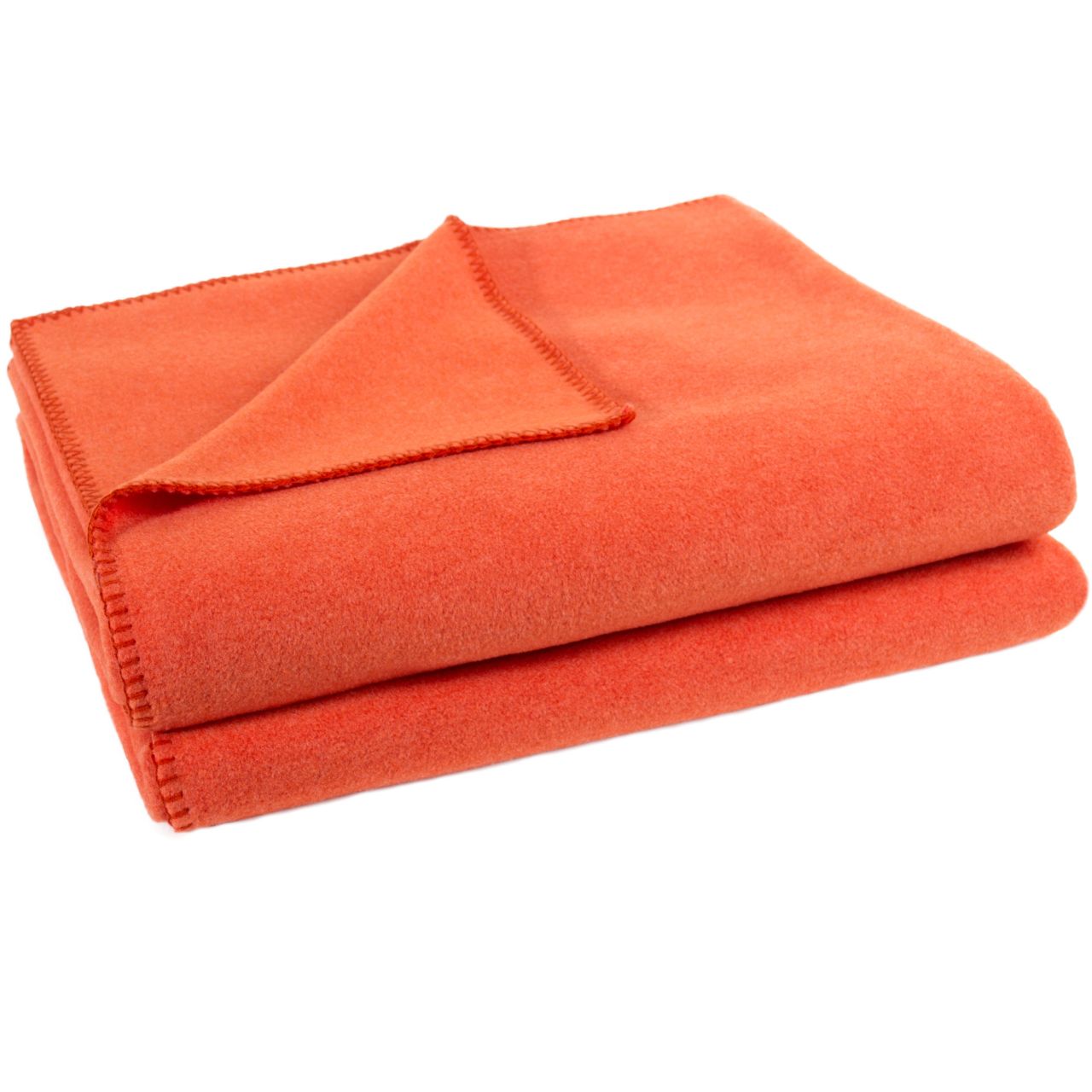 Fleecedecke orange gefaltet