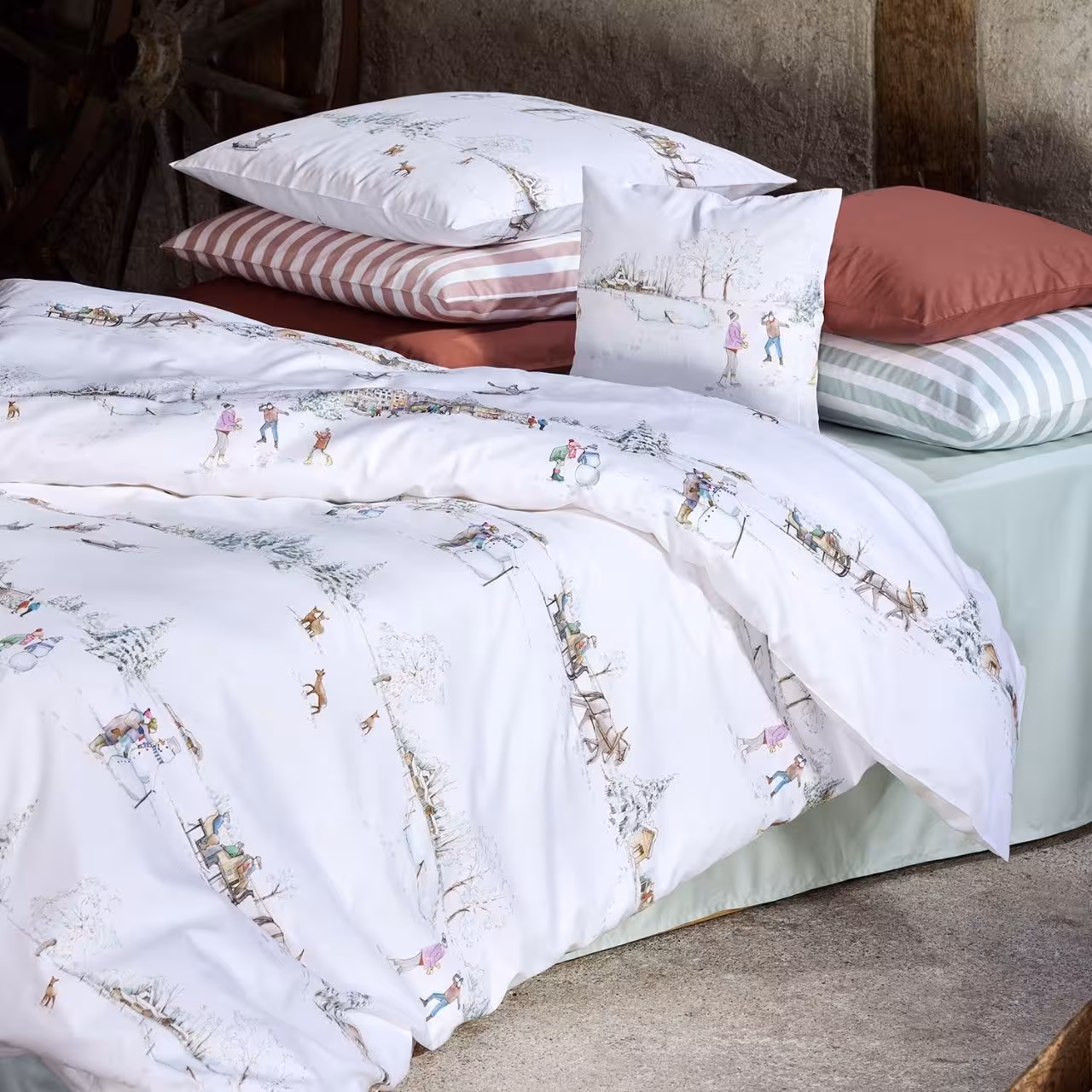 Bettwäsche Winterwonderland in Schlafzimmer