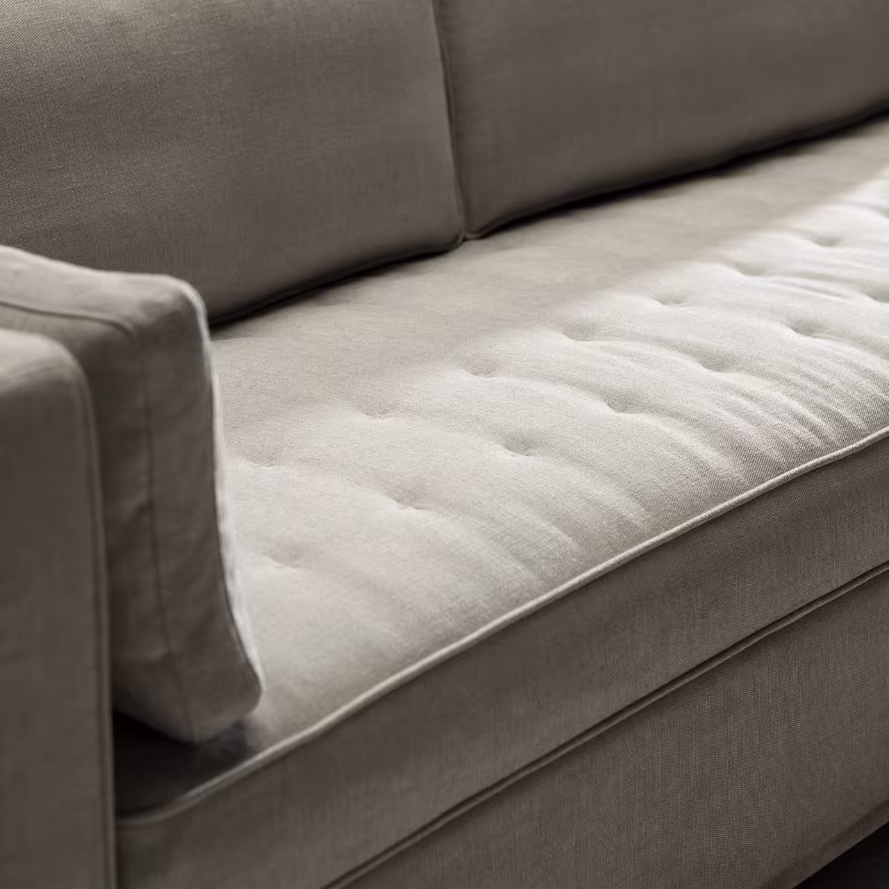 Sofa, Couch, Beige, Polster, Tiefenfalten, 