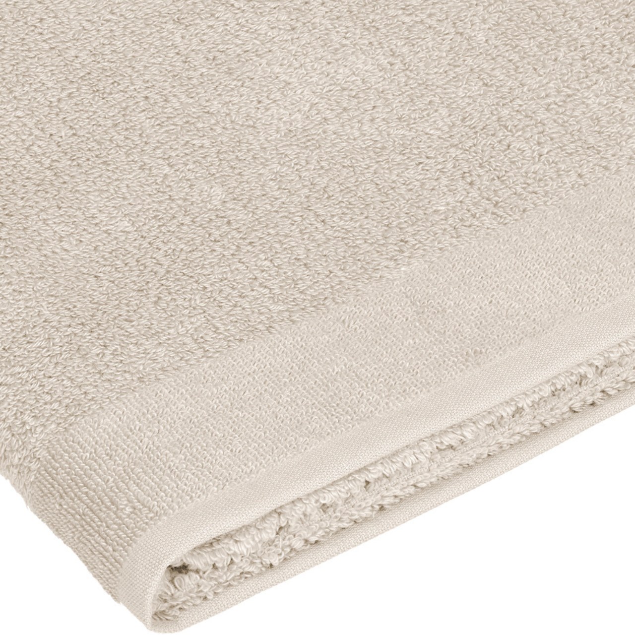 Frottiertuch Softweight Bio sandfarben gefaltet Detail