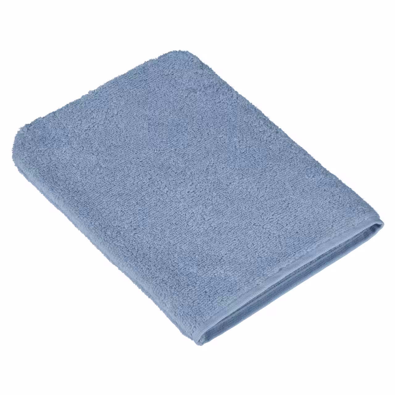 Handtuch, Frottee, Blaugrau, Uni-Farbe, Baumwolle, 