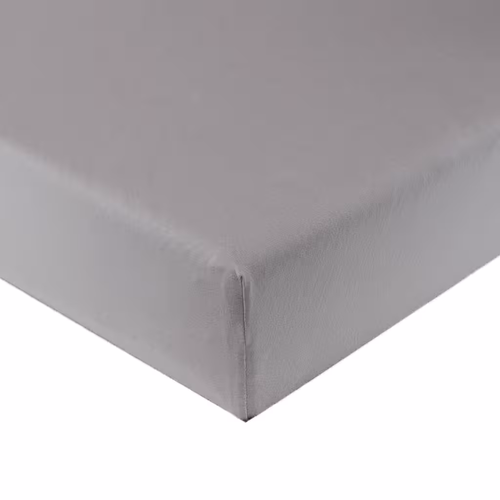 Spannbetttuch Ecke Detailbild grau