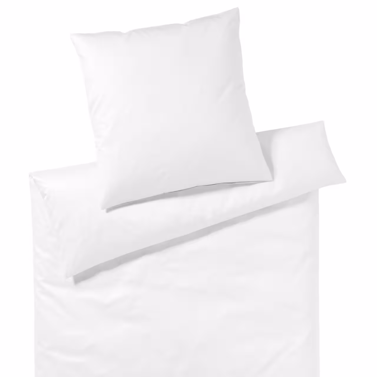 Bettwäsche Garnitur Solid Jersey weiß Draufsicht